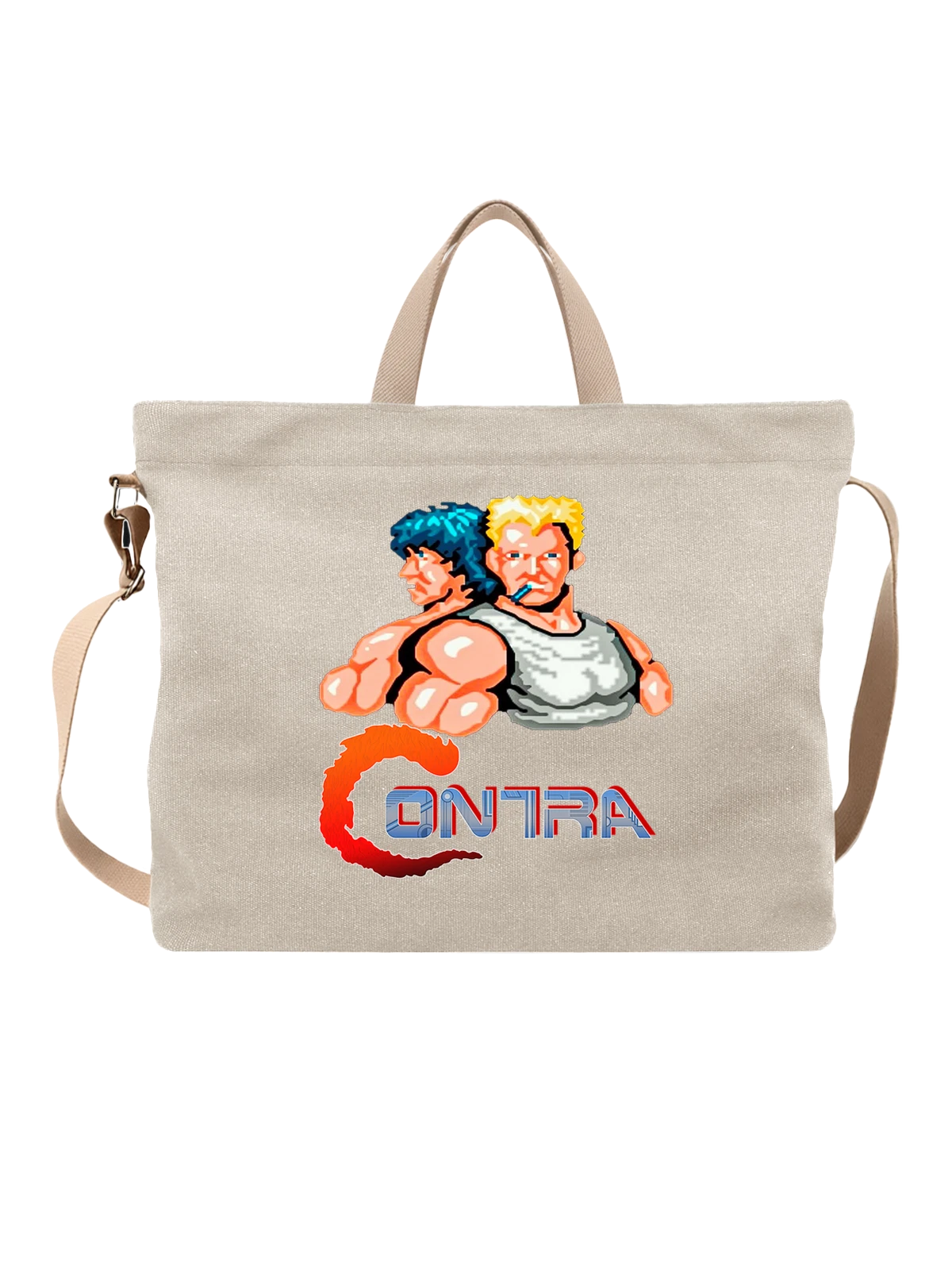Сумка Игра контра сontra белая с принтом — боевик — Белая, фото 1