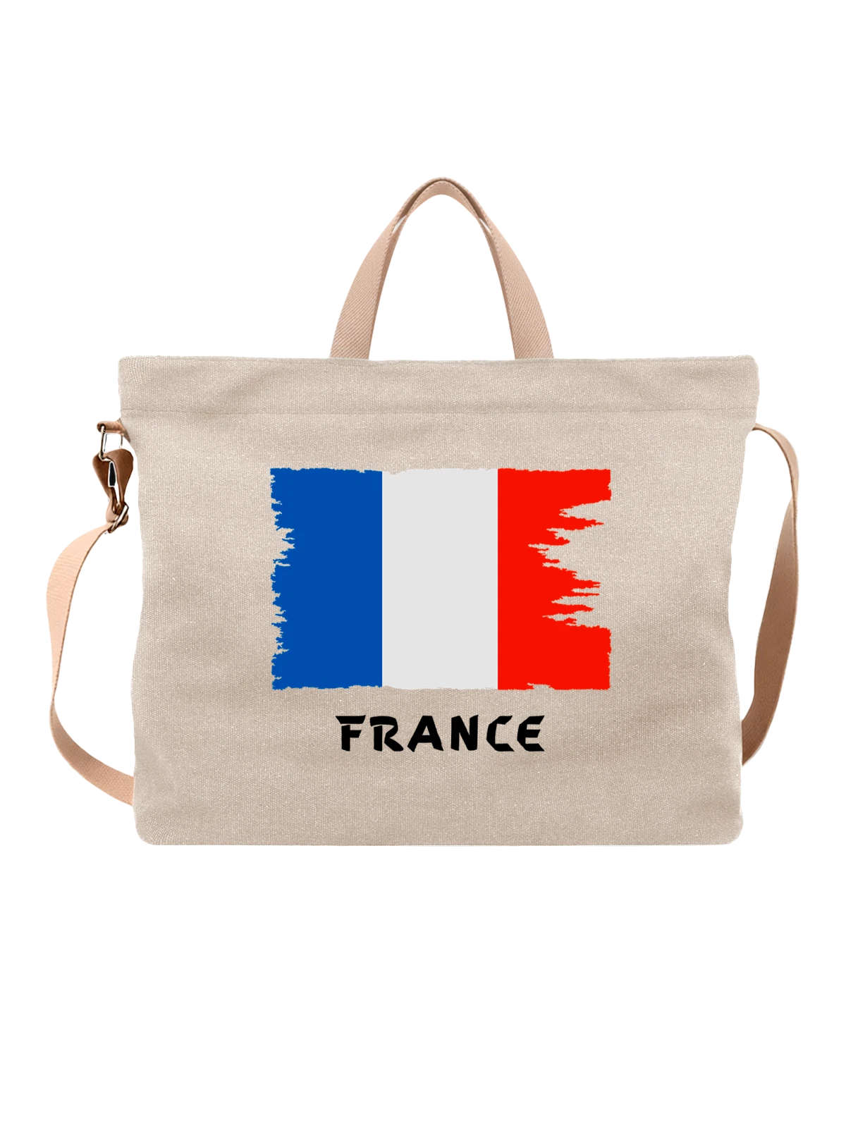 Сумка с флагом Франции France белая с принтом — национальная символика — Белая, фото 1
