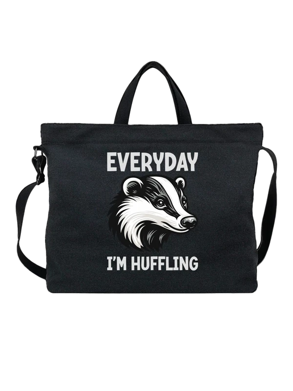 Сумка с барсуком I am huffling — Чёрная, фото 1
