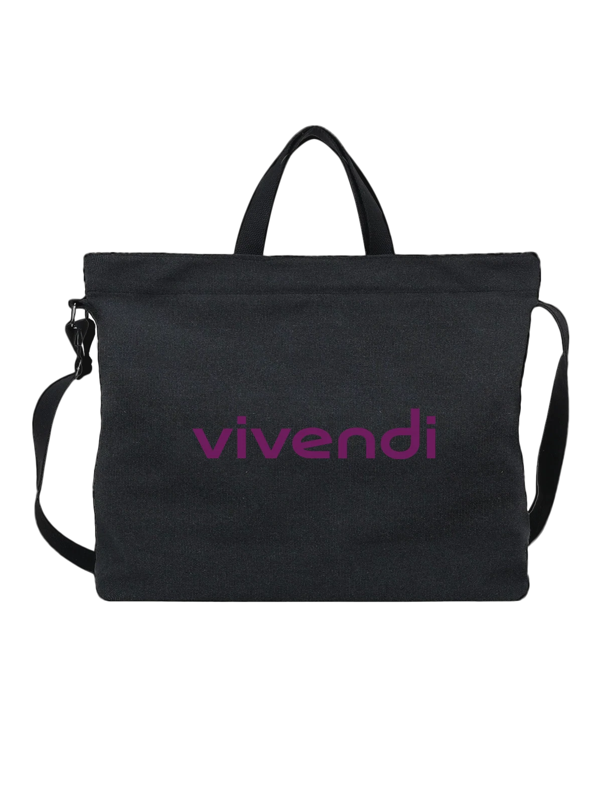 Сумка Vivendi чёрная с принтом — современная айдентика — Чёрная, фото 1