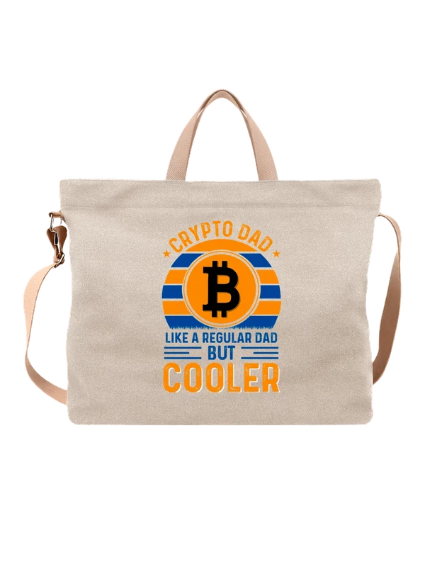 Сумка биткоин crypto dad — Белая, фото 1