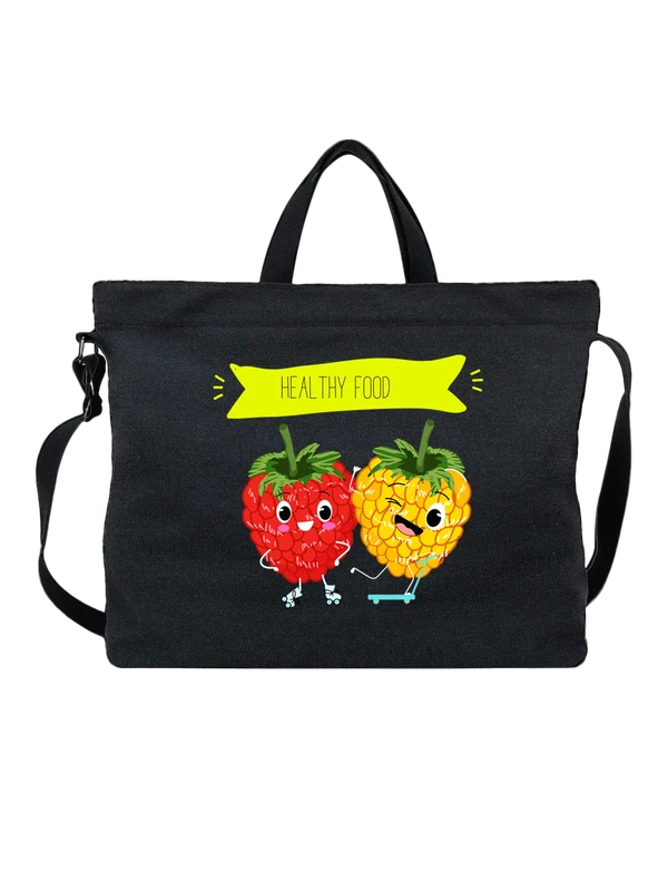 Сумка ягоды healthy food — Чёрная, фото 1