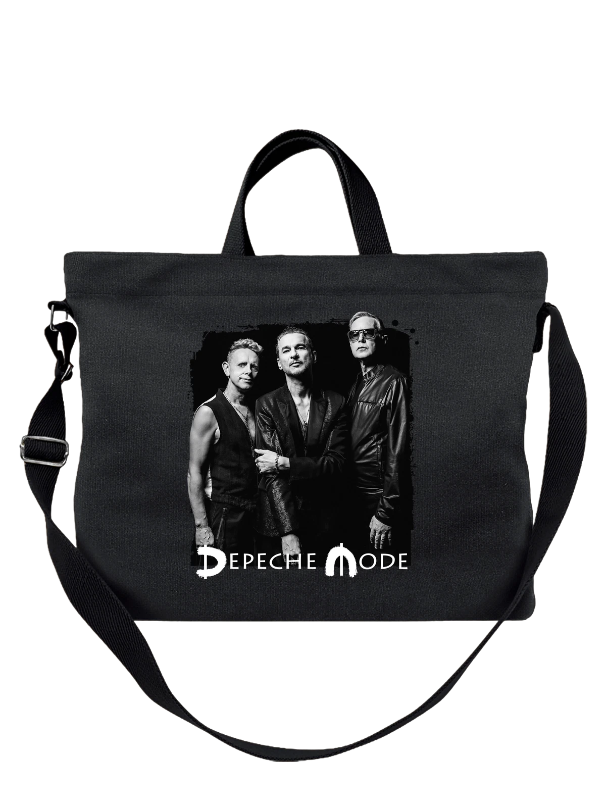 Сумка Depeche Mode Депеш Мод чёрная с принтом — футболка подростку — Чёрная, фото 1