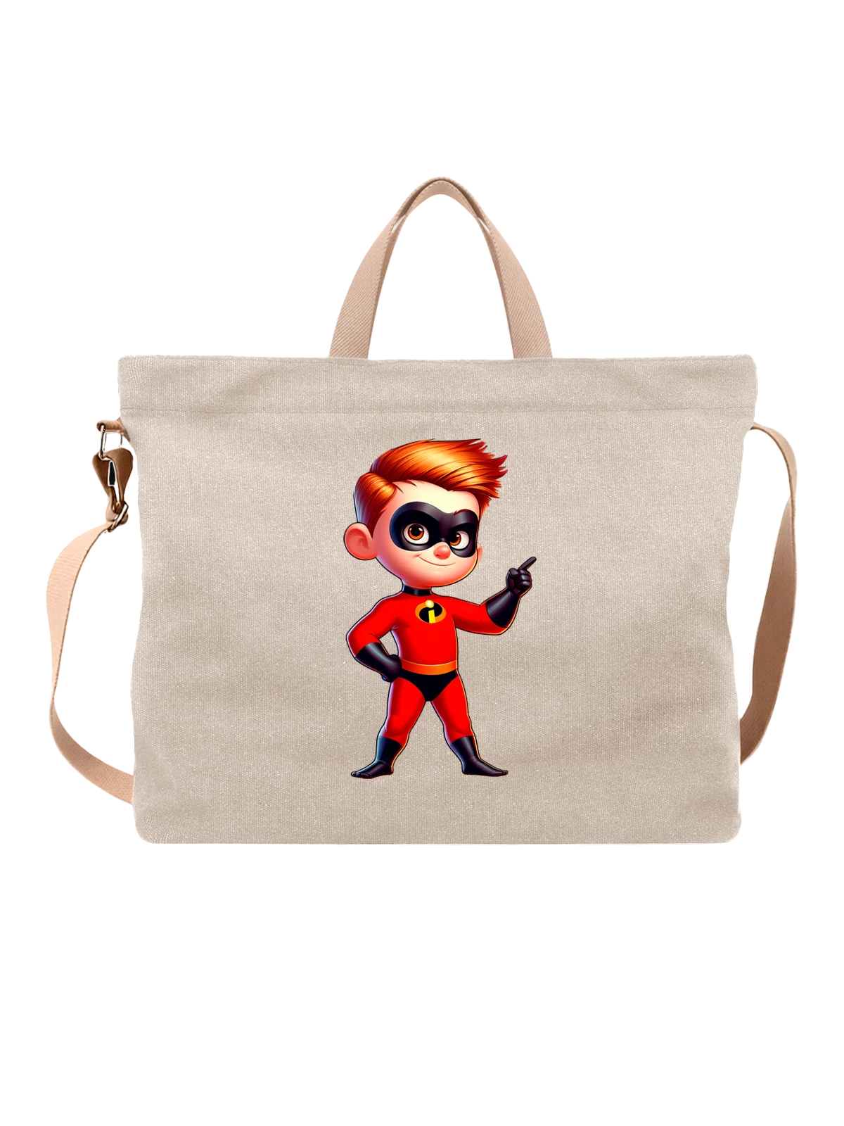 Сумка Дэшиел Парр Суперсемейка Incredibles белая с принтом — необычная иллюстрация — Белая, фото 1