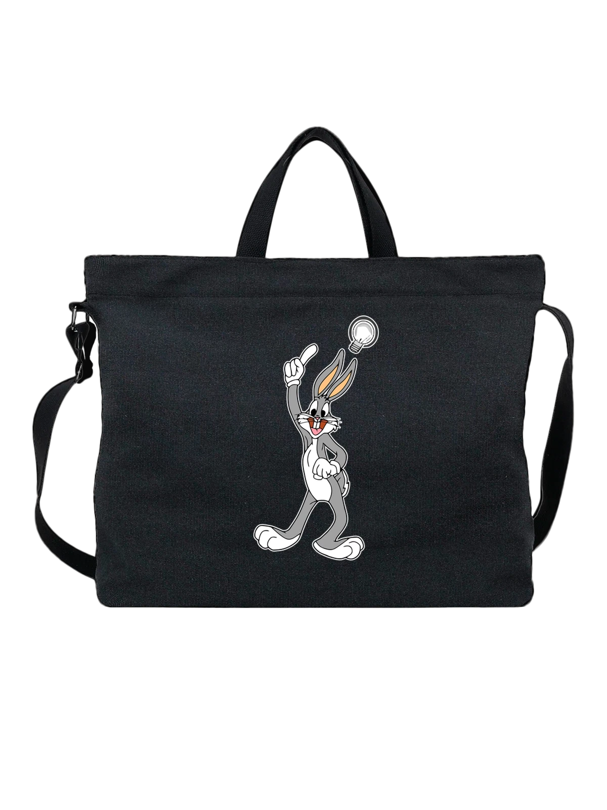 Сумка Багз банни с идеей чёрная с принтом — Daffy Duck — Чёрная, фото 1