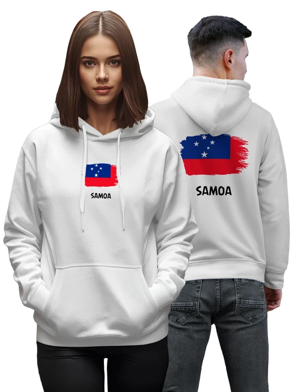 Худи с флагом Самоа Samoa — Белая, фото 1