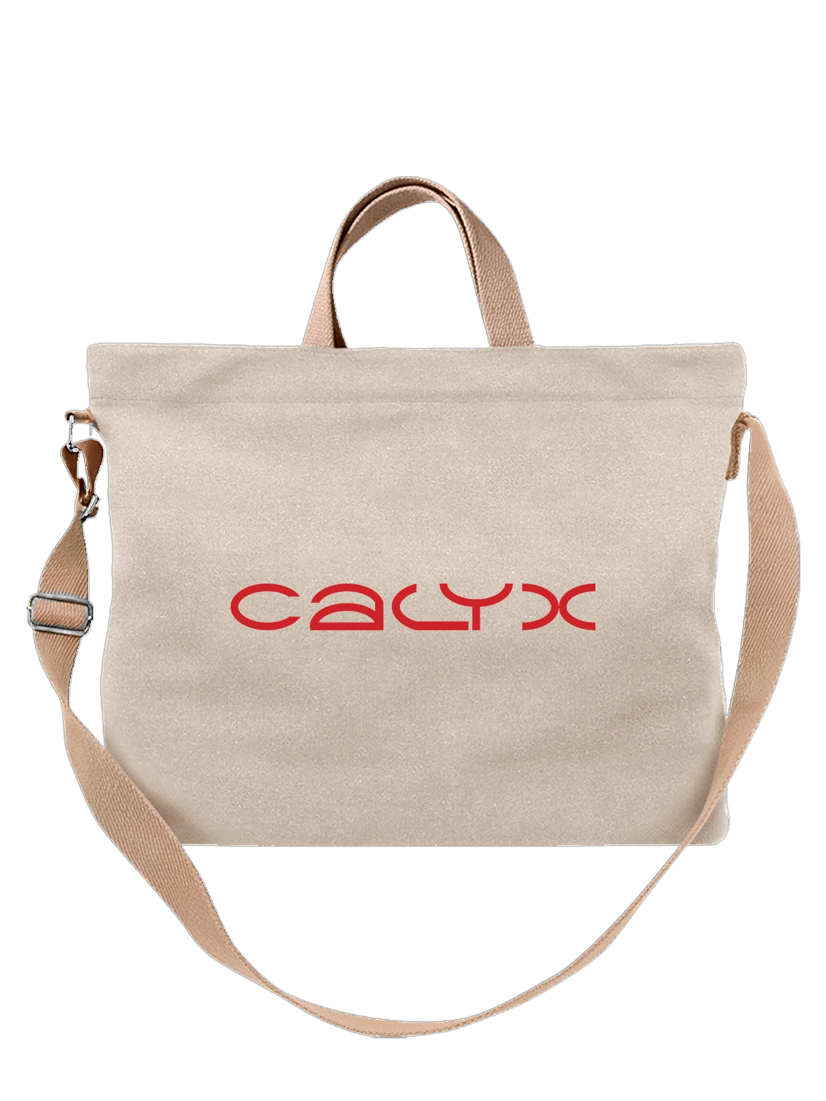 Сумка Calyx белая с принтом — современная айдентика — Белая, фото 1