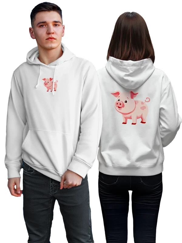 Худи свинья — Белая, фото 1