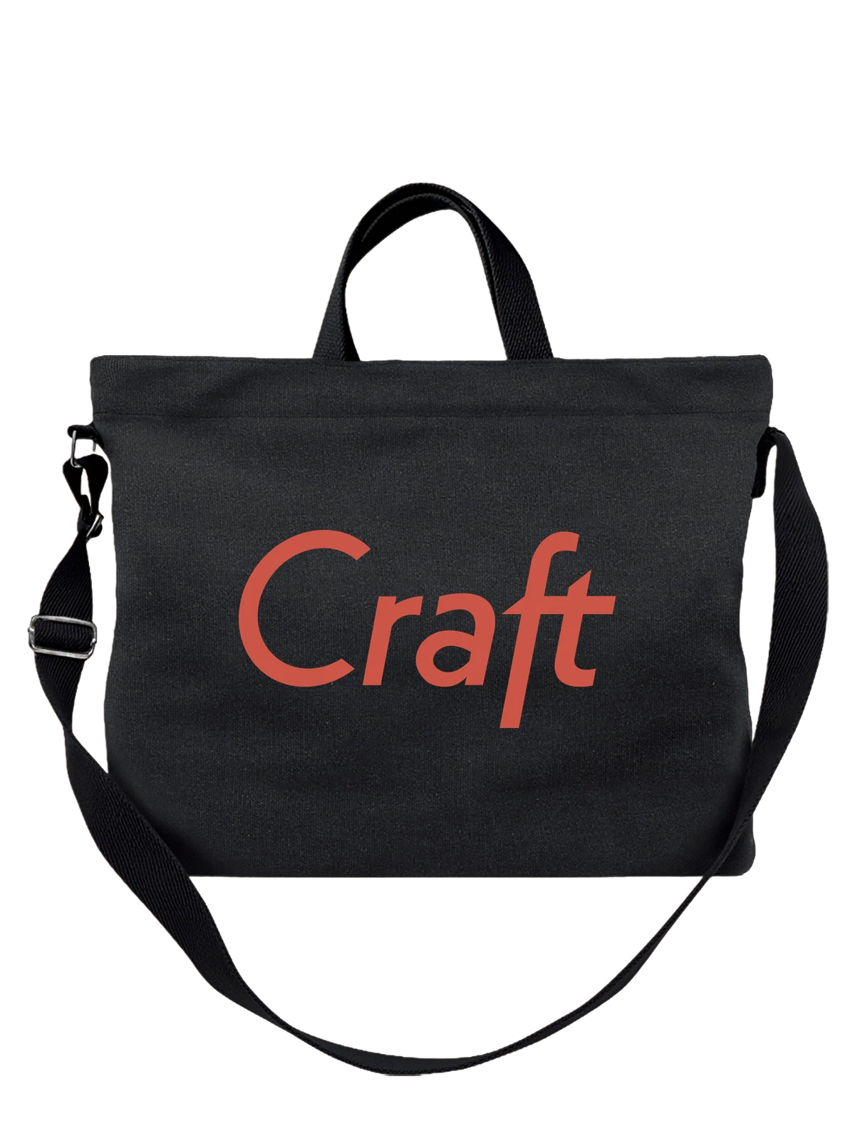 Сумка Craft чёрная с принтом — современная айдентика — Чёрная, фото 1