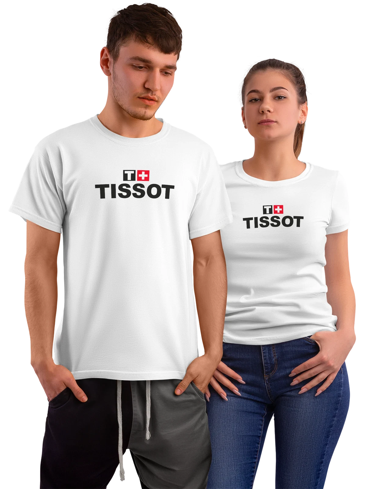 Футболка Tissot белая с принтом — наручные часы — Белая, фото 1