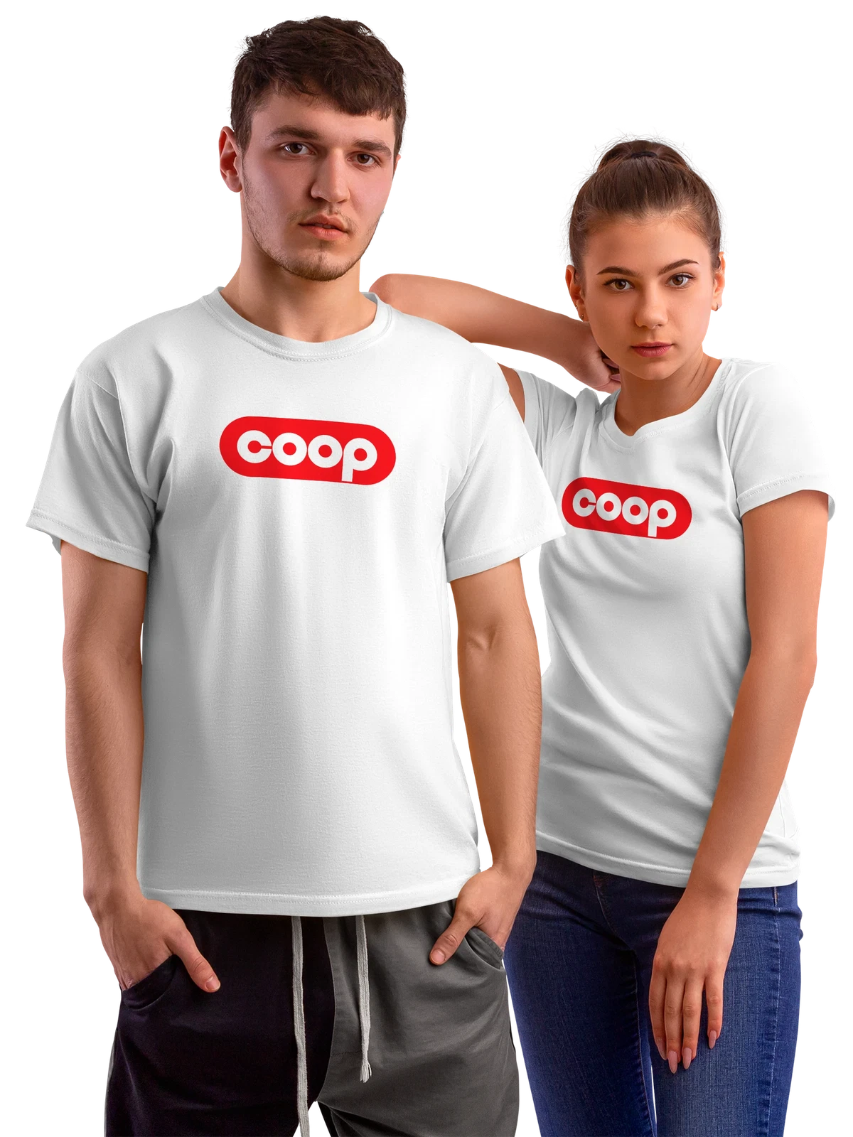 Футболка Coop белая с принтом — европейская розница — Белая, фото 1