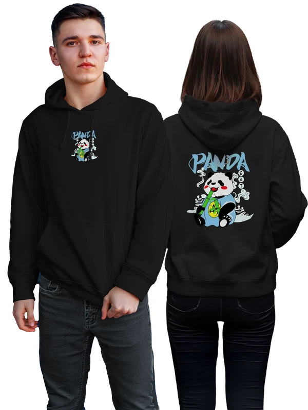Худи панда panda — Чёрная, фото 1
