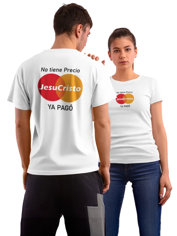 Футболка логотип JesúCristo и текст No tiene Precio — Белая, фото 1