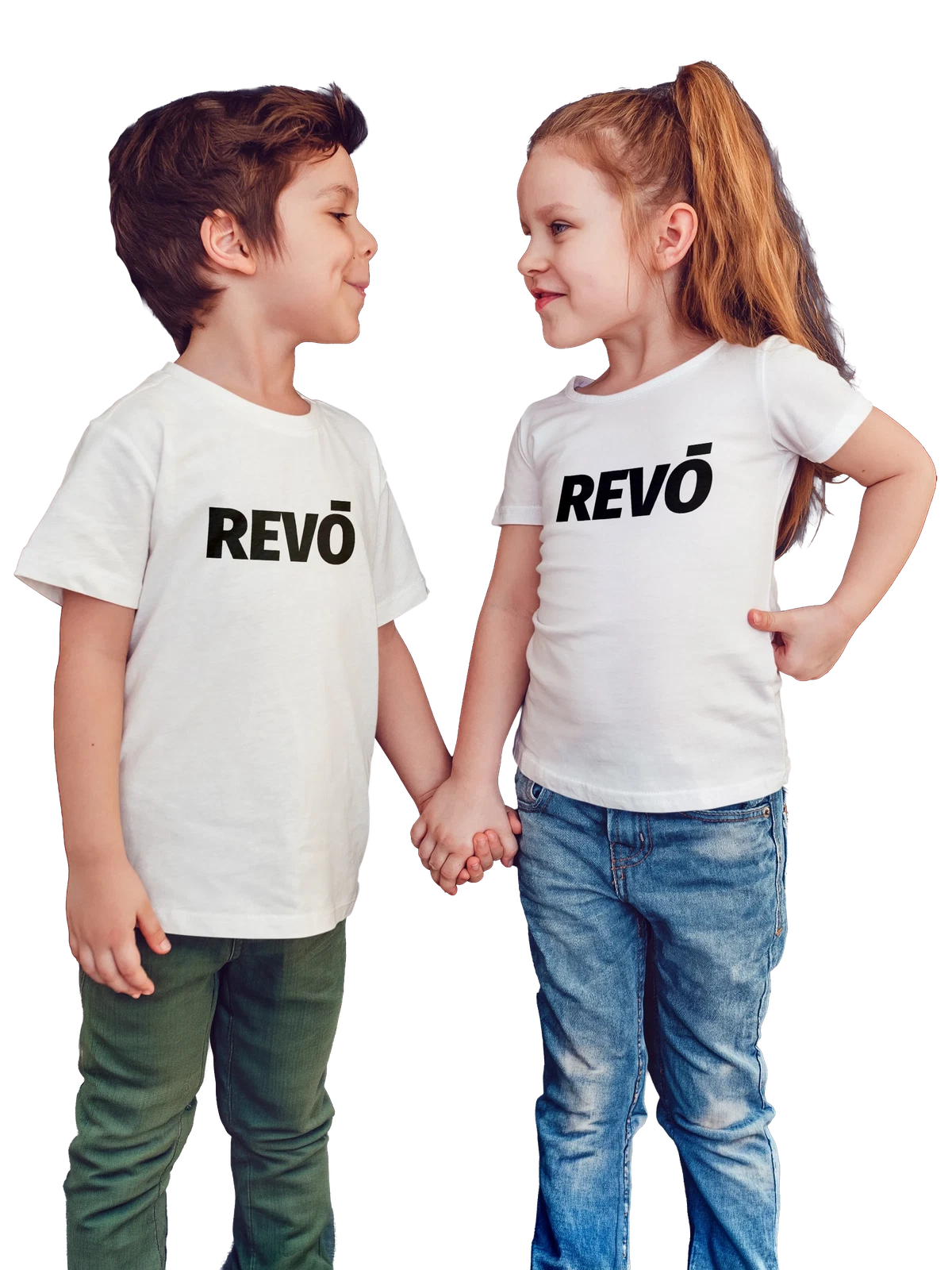 Футболка детская Revo белая с принтом — спортивная оптика — Белая, фото 1