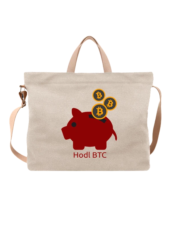 Сумка биткоины копилка hold btc — Белая, фото 1