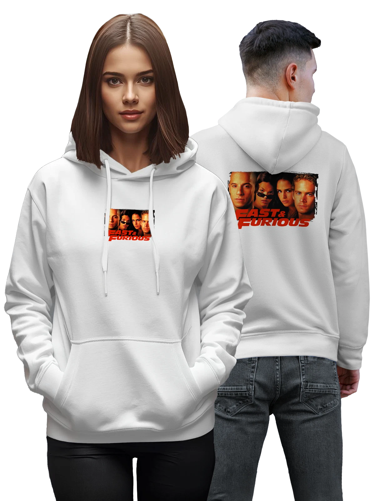 Худи Форсаж Fast Furious белое с принтом — футболка подростку — Белая, фото 1