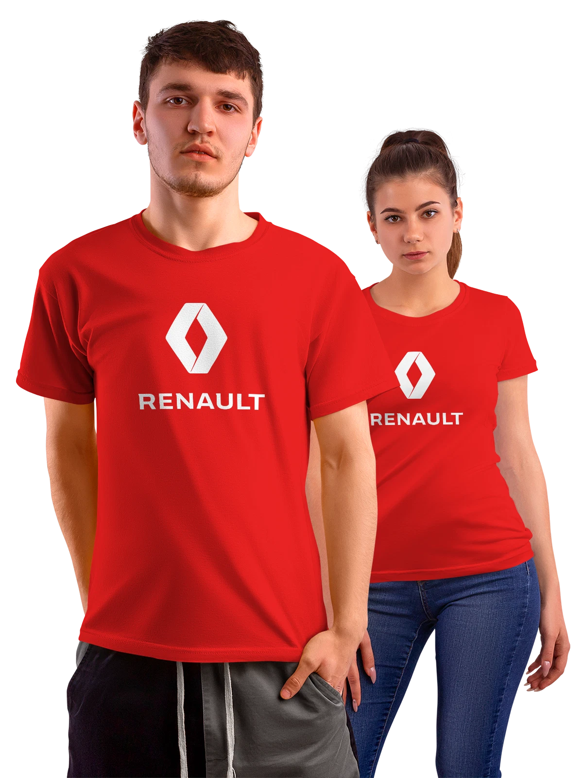 Футболка Renault красная с принтом — европейский автопром — Красная, фото 1