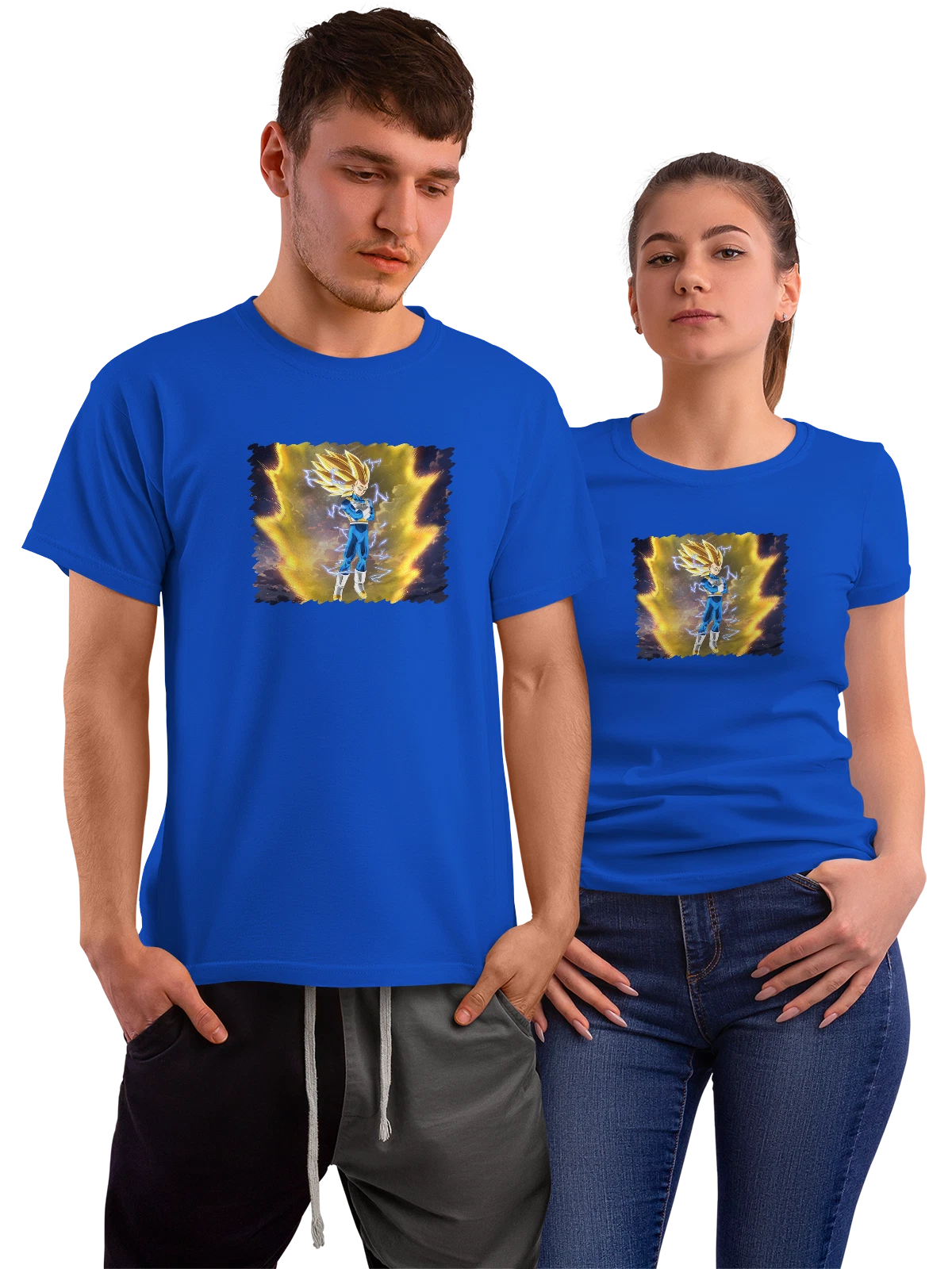 Футболка Anime Super Saiyan Vegeta Dragon Ball синяя с принтом — аниме сериал — Синяя, фото 1