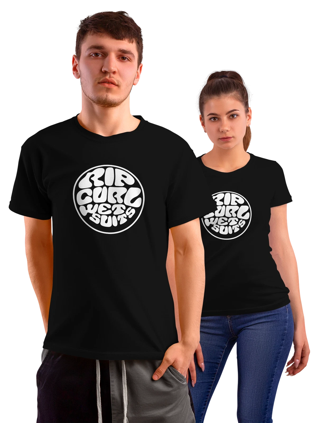 Футболка Rip Curl чёрная с принтом — гидрокостюмы и доски — Чёрная, фото 1