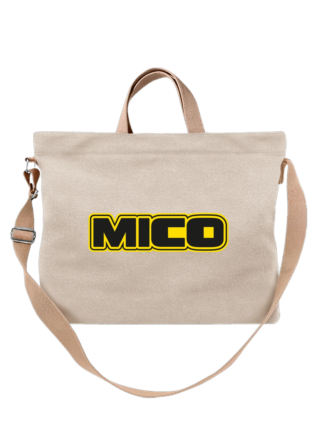 Сумка Mico белая с принтом — индустриальная эстетика — Белая, фото 1