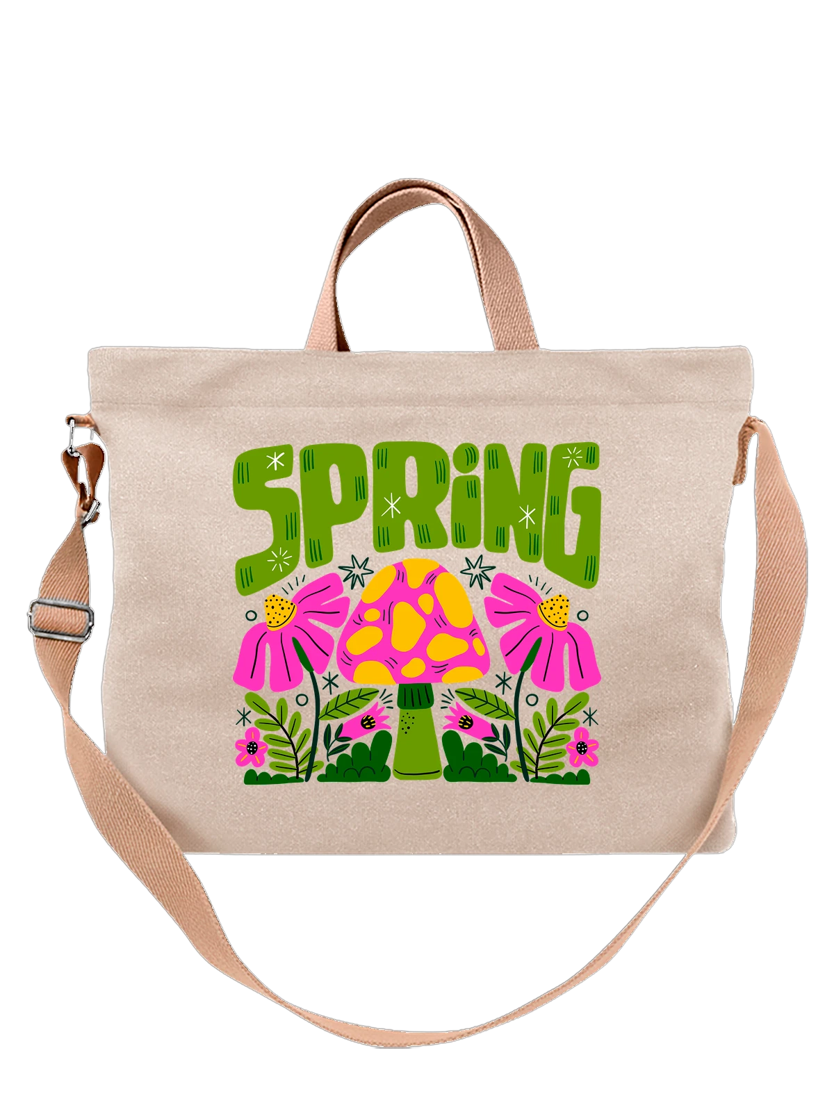 Сумка Цветы spring весна белая с принтом — флористика — Белая, фото 1