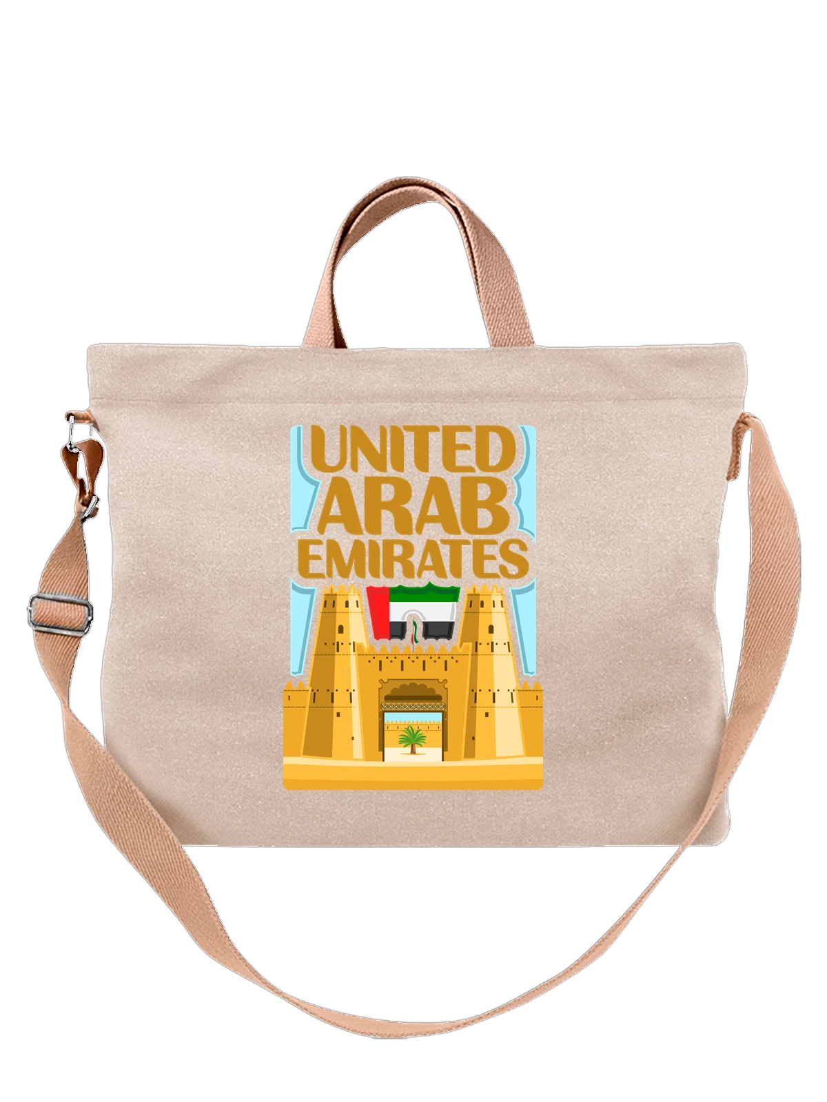 Сумка с флагом ОАЭ UAE белая с принтом — национальная символика — Белая, фото 1