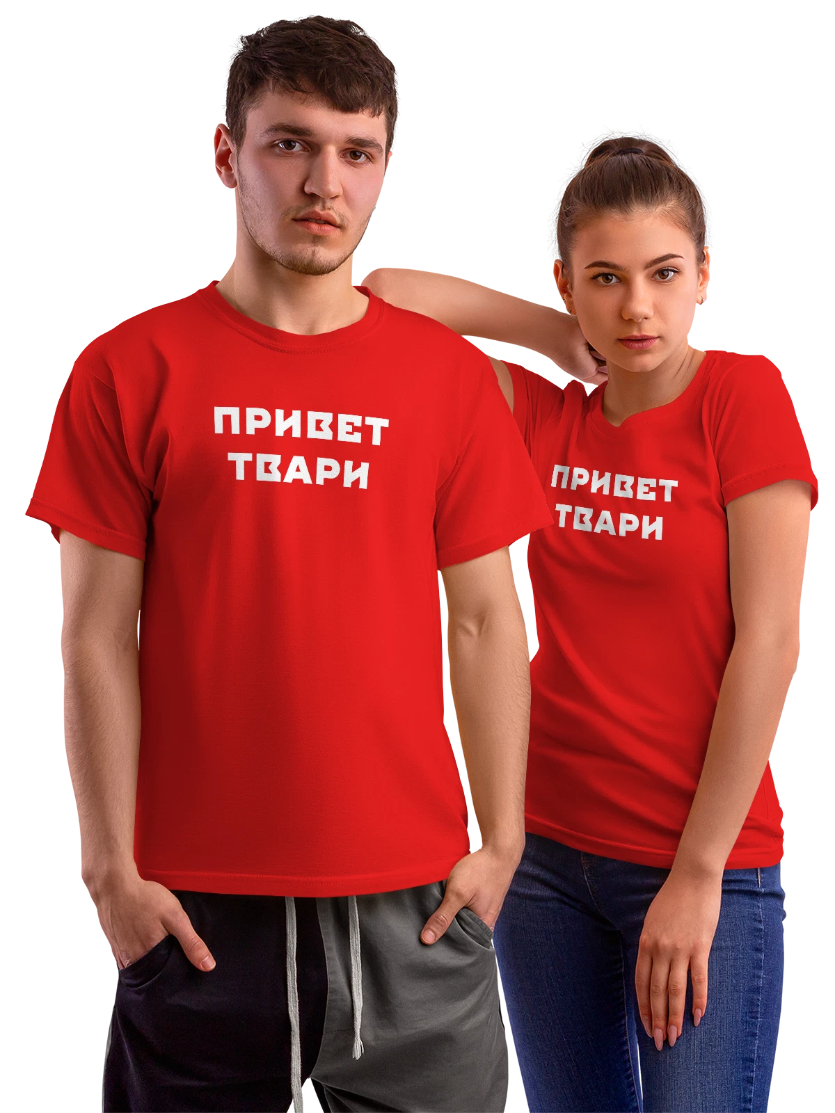 Футболка Привет красная с принтом — футболка подростку — Красная, фото 1