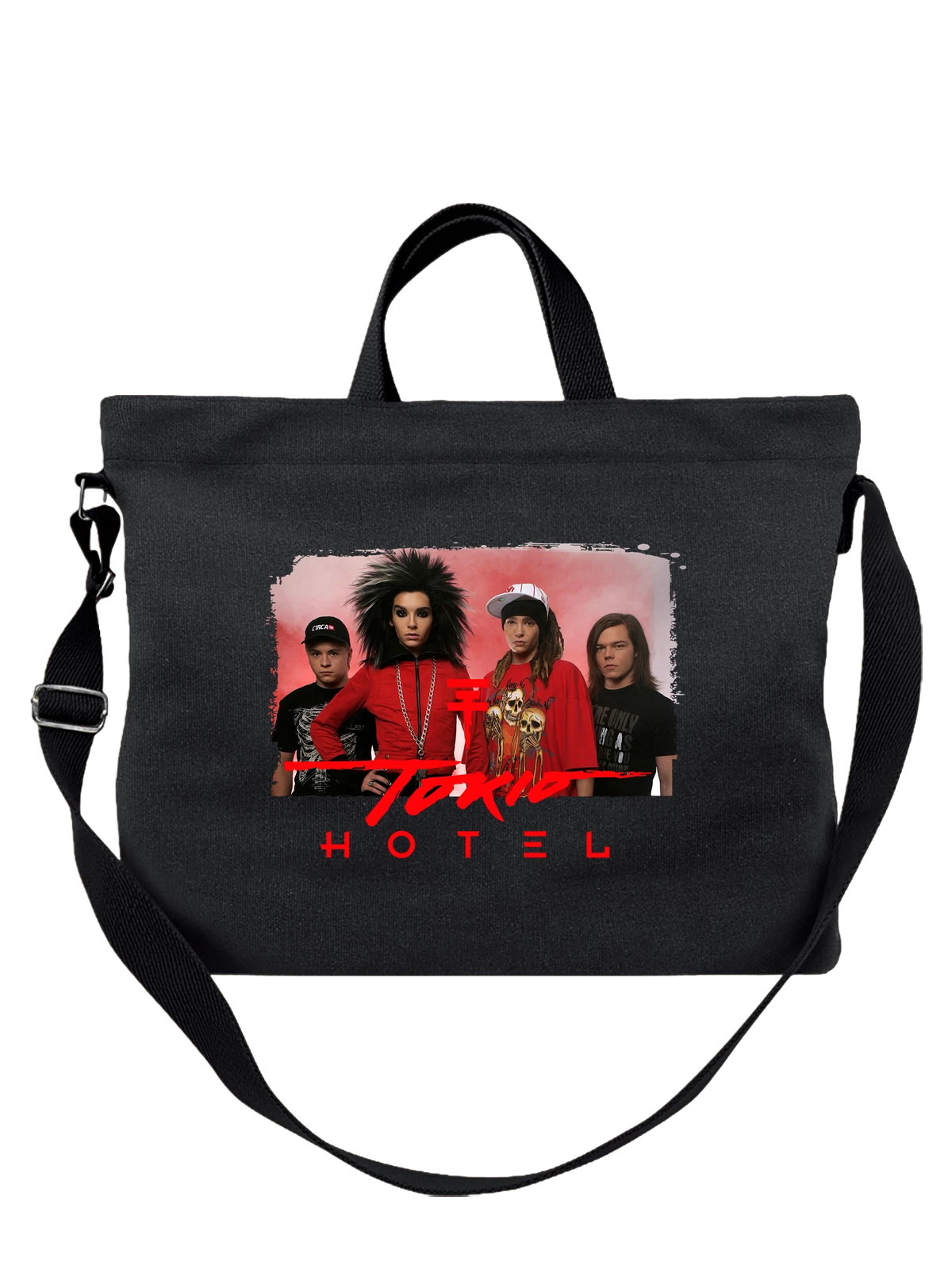 Сумка Tokio Hotel Токио Хотел чёрная с принтом — песня — Чёрная, фото 1