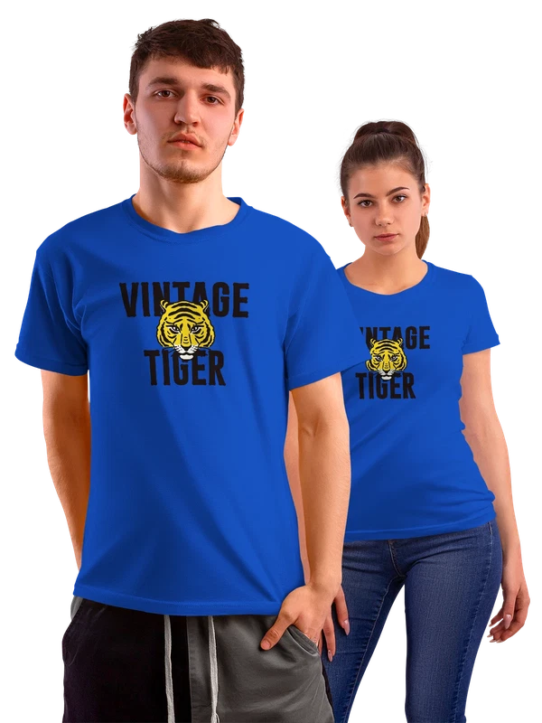 Футболка тигр vintage tiger — Синяя, фото 1