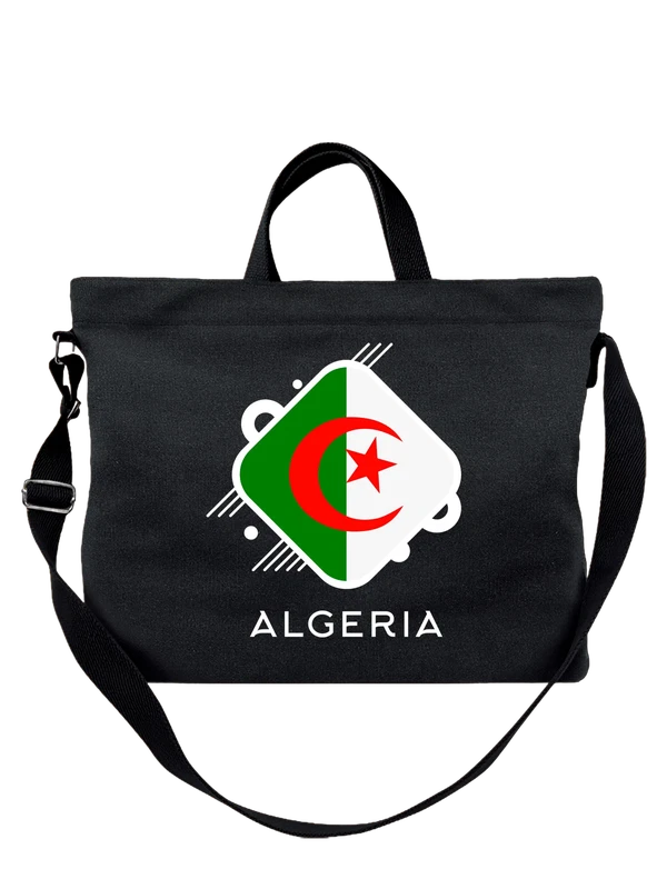 Сумка флаг Алжира Algeria — Чёрная, фото 1