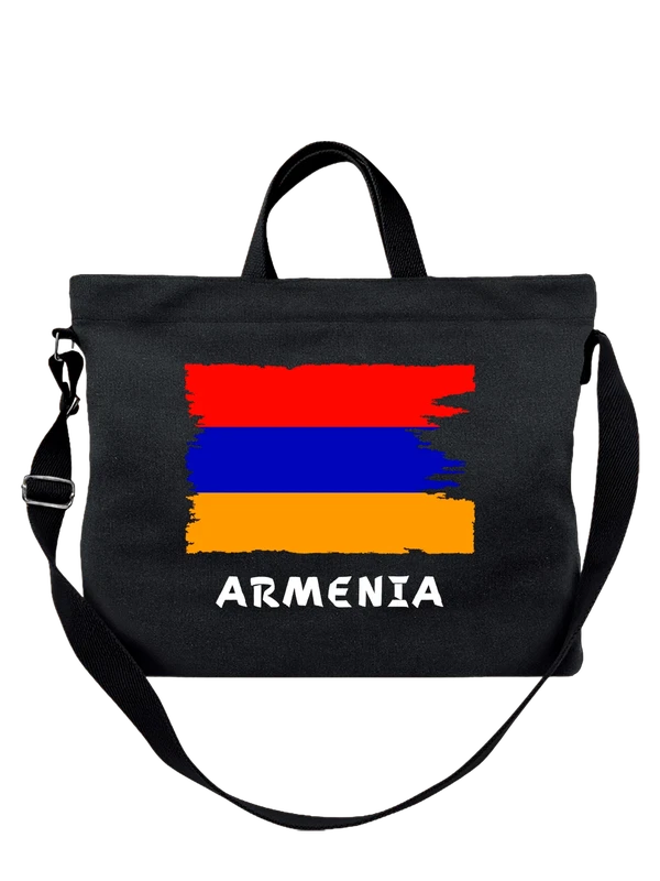 Сумка с флагом Армении Armenia — Чёрная, фото 1