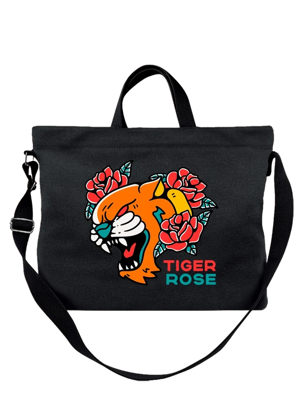 Сумка с тигром розами tiger rose — Чёрная, фото 1
