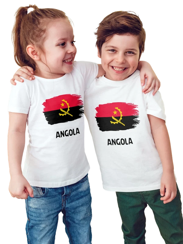 Футболка флаг Анголы Angola — Белая, фото 1