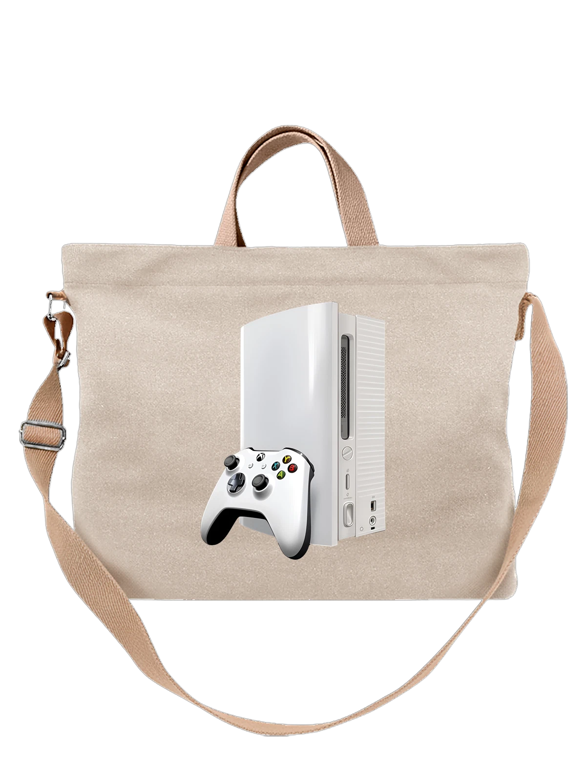 Сумка Игровая консоль Xbox 360 с белым геймпадом белая с принтом — техника для игр — Белая, фото 1