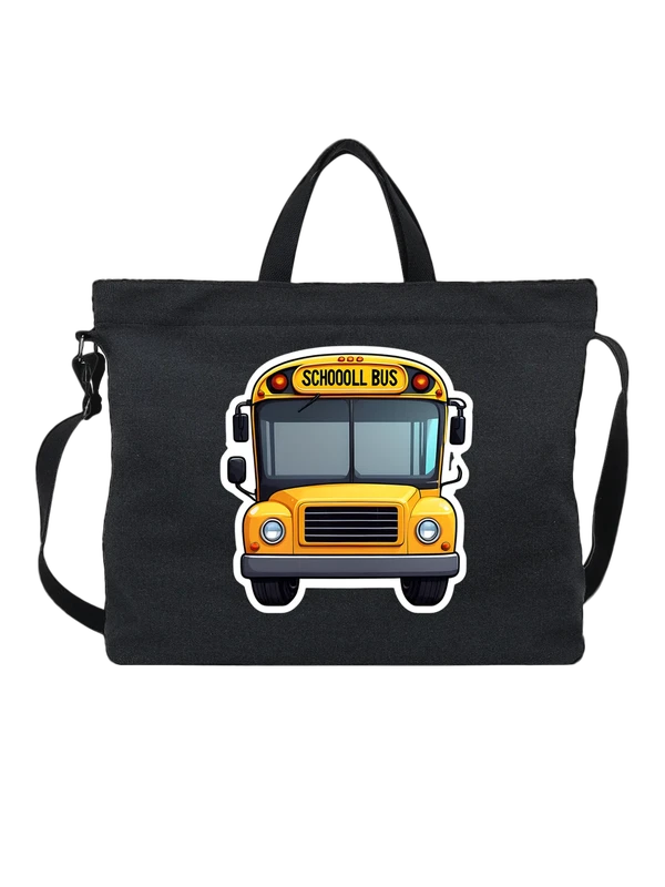 Сумка школьный автобус с надписью School Bus — Чёрная, фото 1
