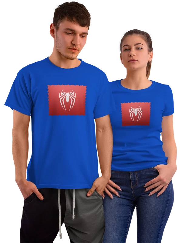 Футболка минимализм Логотип Человека паука от Marvel — Синяя, фото 1