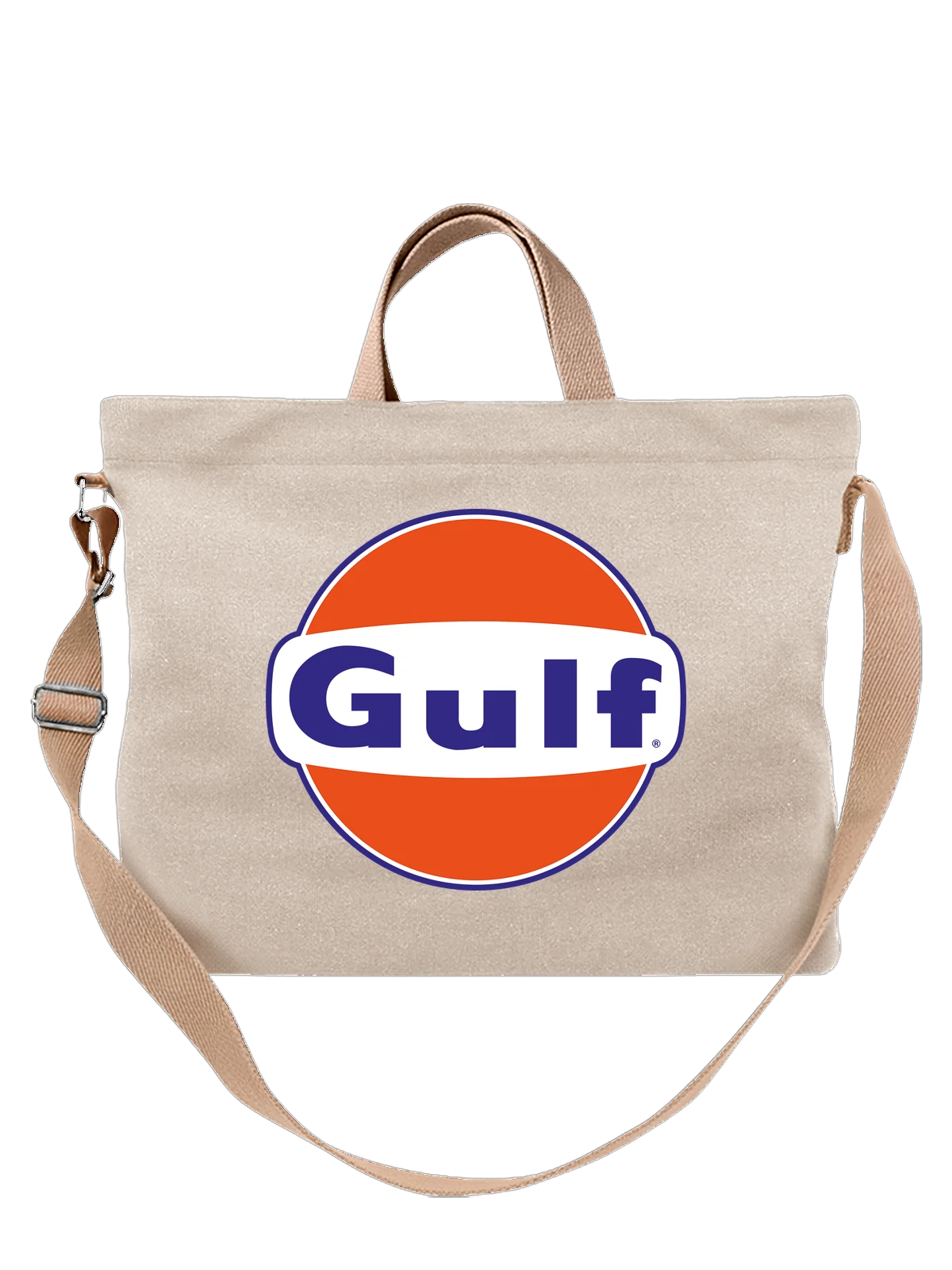 Сумка Gulf белая с принтом — легендарная гоночная ливрея — Белая, фото 1
