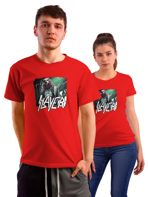 Футболка с Slayer Джефф Ханнеман — Красная, фото 1