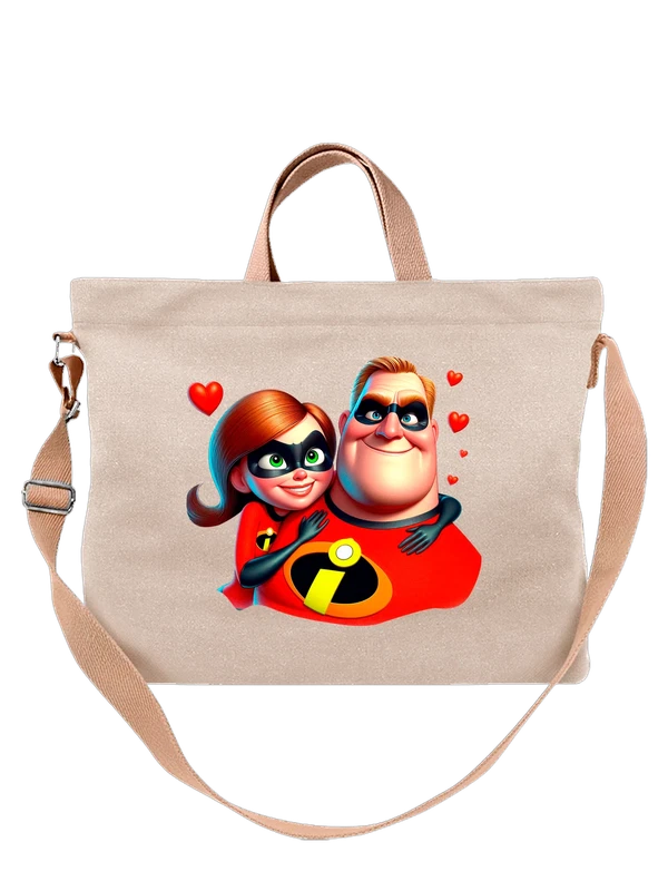 Сумка с Бобом Парр Эластикой Суперсемейка Incredibles — Белая, фото 1