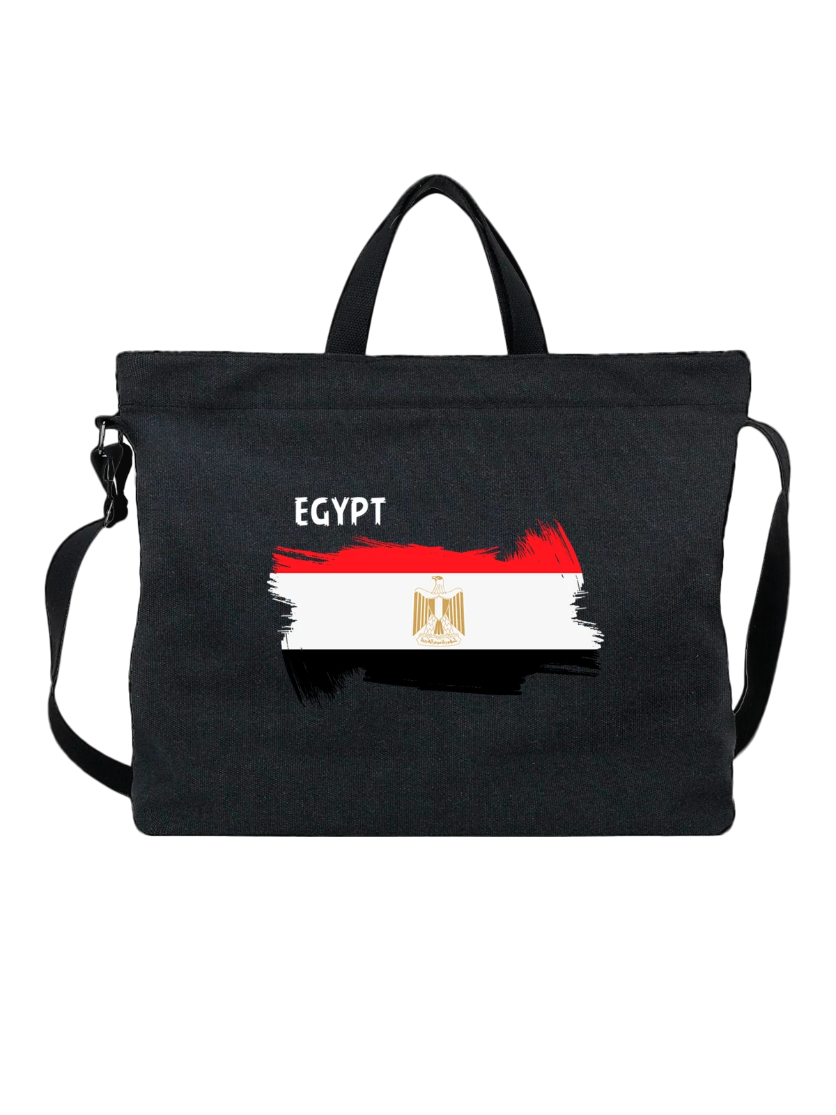 Сумка Флаг Египта Egypt чёрная с принтом — национальная символика — Чёрная, фото 1