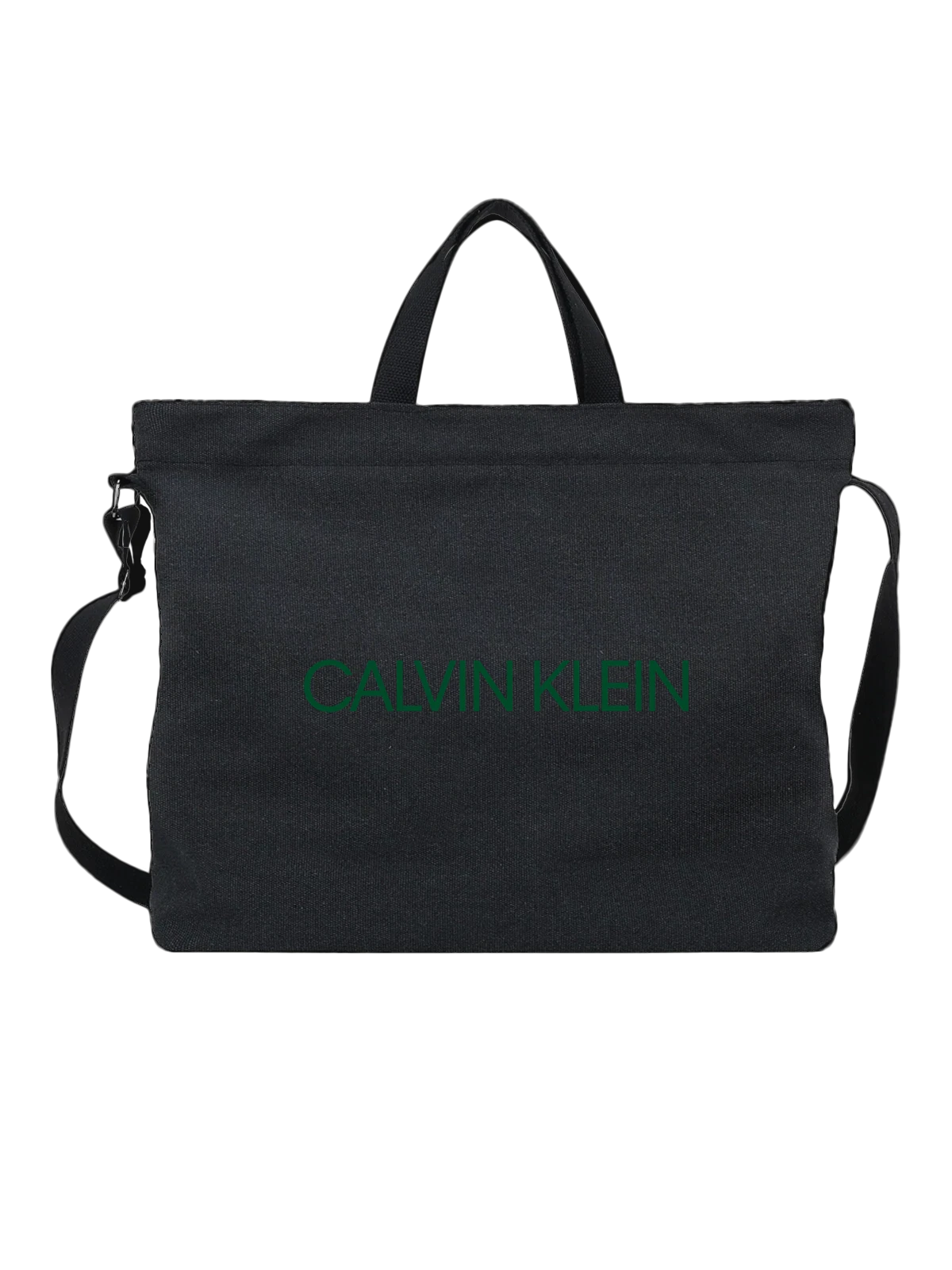 Сумка Calvin Klein чёрная с принтом — минималистичная композиция — Чёрная, фото 1