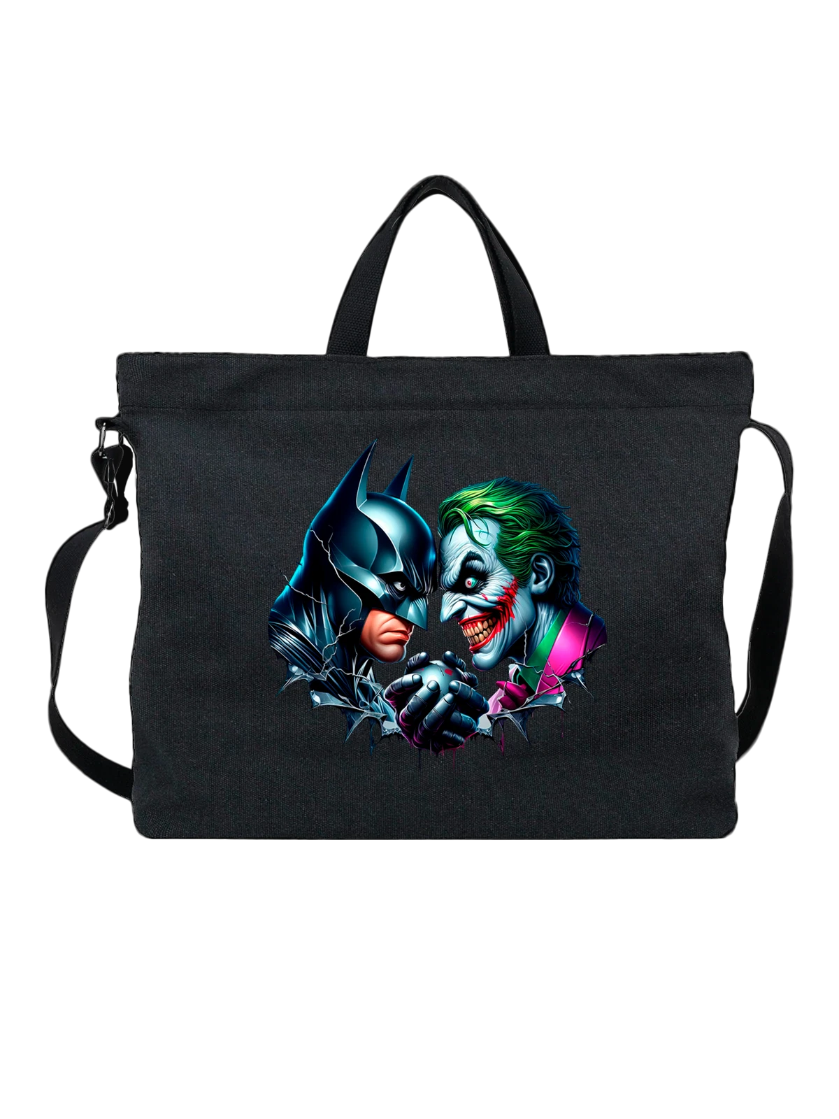 Сумка с Джокером Joker Бэтменом Batman чёрная с принтом — поп культура — Чёрная, фото 1