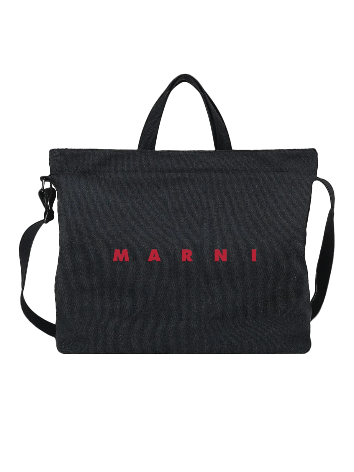Сумка Marni чёрная с принтом — яркие аксессуары — Чёрная, фото 1