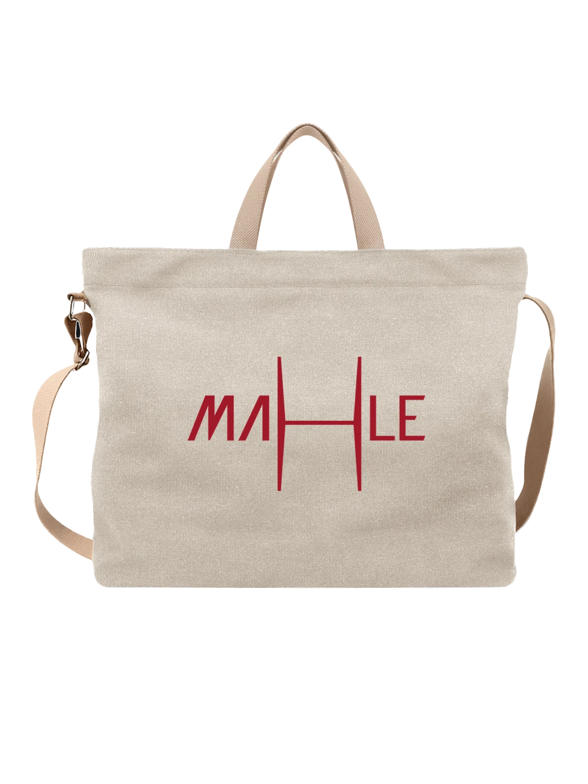Сумка Mahle белая с принтом — современная айдентика — Белая, фото 1