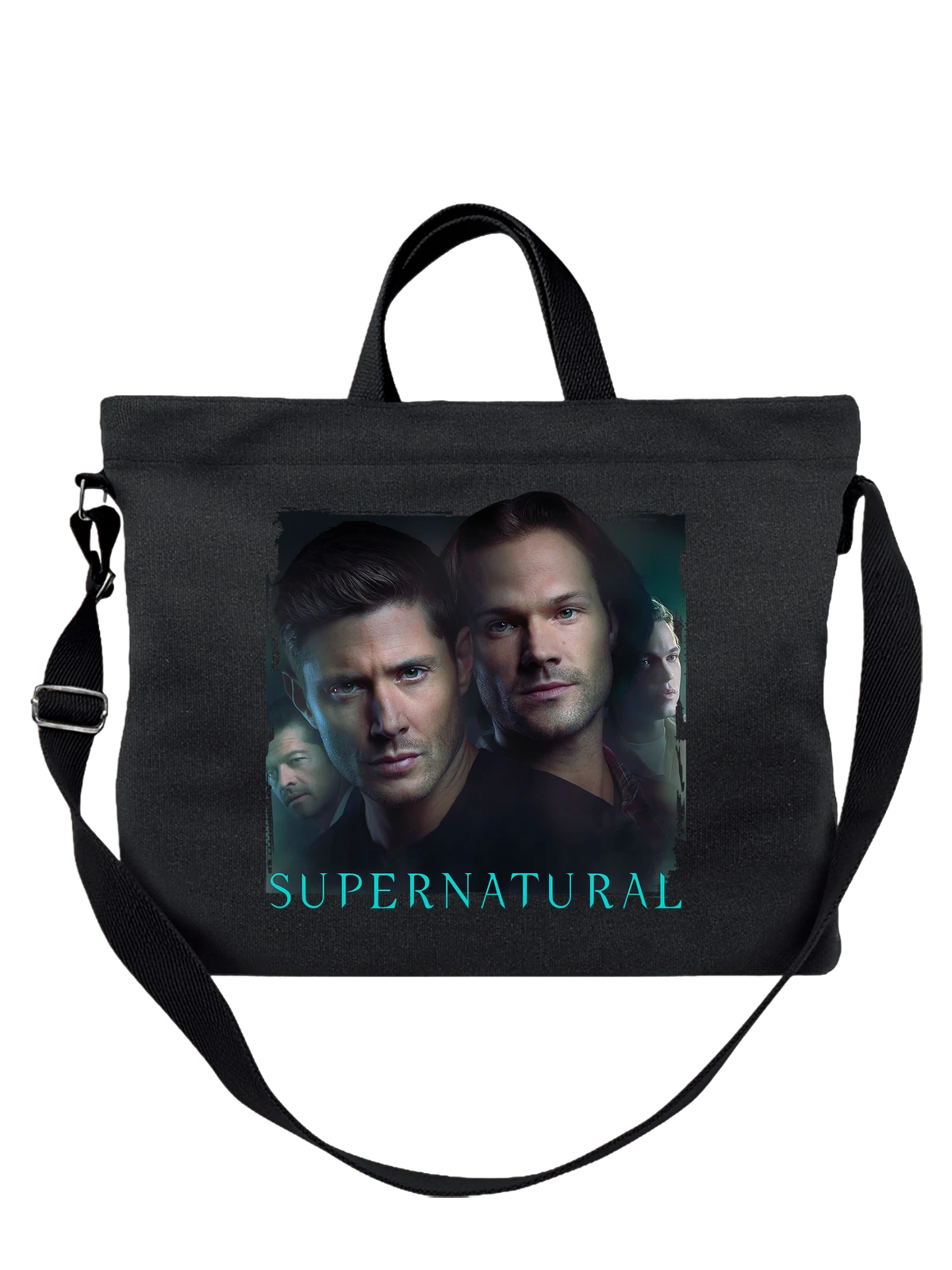 Сумка Сверхъестественное supernatural чёрная с принтом — футболка подростку — Чёрная, фото 1
