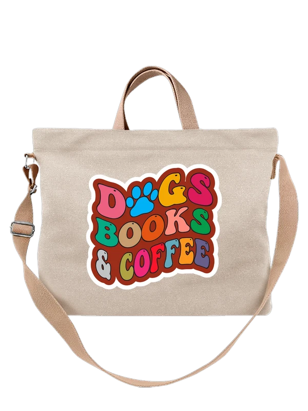 Сумка Dogs Books Coffee с лапой — Белая, фото 1
