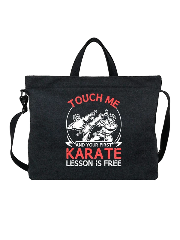 Сумка карате first karate lesson is free — Чёрная, фото 1