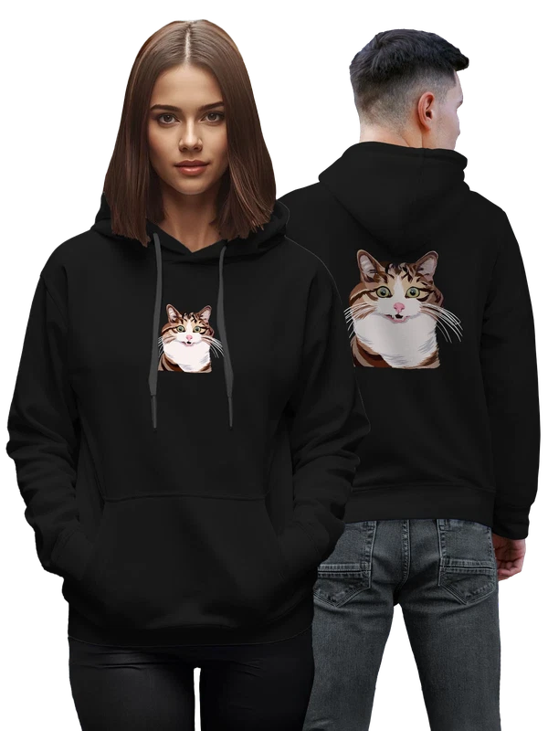 Худи с котом — Чёрная, фото 1