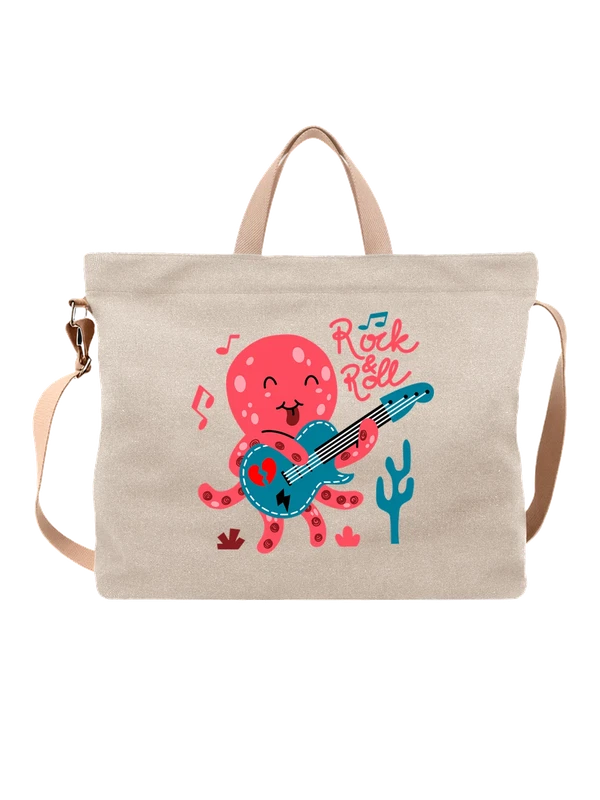 Сумка осьминог rock and roll — Белая, фото 1
