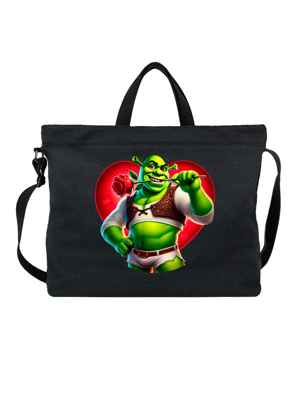 Сумка со Шреком Shrek День святого Валентина — Чёрная, фото 1